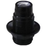 Lampholder E14 Black with Ring