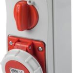 Industrial socket with isolator 5 pin 32A