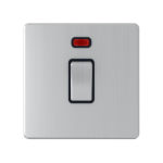 Double Pole 20A w/neon Metal Screwless