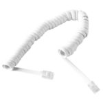 Telephone Handset Cord White 10 ft