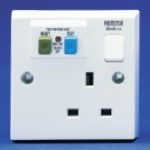 Socket 1 gang 13A RCD 30ma