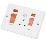 Cooker Crabtree 2 gang with socket