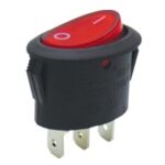 Oval Rocker switch w/neon 10A