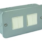Metal Clad Switch 4 gang 2 way