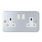 Metal Clad Socket 2 gang 13A