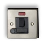 Fused Spur Switch 13A Satin Silver w/black