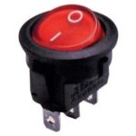 Rocker switch oval w/neon 10A  round