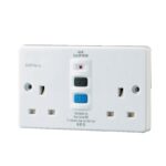 Socket 2 gang 13A with RCD 10ma Elsine