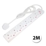 Extension Socket 6 gang 2 m with Antisurge 9696/13/2/AS
