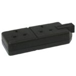 Extension Socket 2 gang Els132 Black