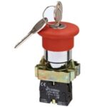 Emergency stop switch with key