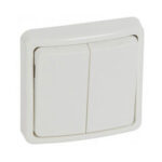 Switch 2 gang 2 way IP66 Legrand Flush