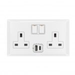 Socket 2 gang 13A USB Legrand Belanko S