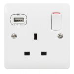 Socket 1 gang 13A USB Legrand Synergy