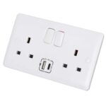 Socket 2 gang 13A USB Legrand Synergy