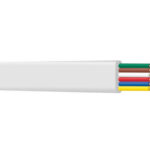 Telephone cable flat 6 core white