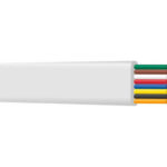 Telephone cable flat 8 core white