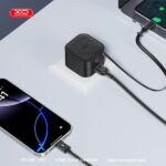 Charger USB  XO 2.4A 20 watt Fast Retractable cable A+C - Image 3