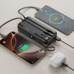 Power Bank 20,000mAh with Built-in USB-A, USB-C, Micro USB & Lightning Cables - Image 4