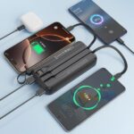 Power Bank 20,000mAh with Built-in USB-A, USB-C, Micro USB & Lightning Cables - Image 5