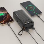 Power Bank 30,000mAh with Built-in USB-A, USB-C, Micro USB & Lightning Cables - Image 6