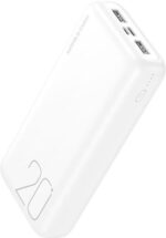 Power Bank 20,000mAh with Dual USB-A Ports – White