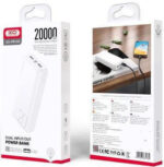 Power Bank 20,000mAh with Dual USB-A Ports – White - Image 5