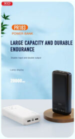 Power Bank 20,000mAh with Dual USB-A Ports – White - Image 2